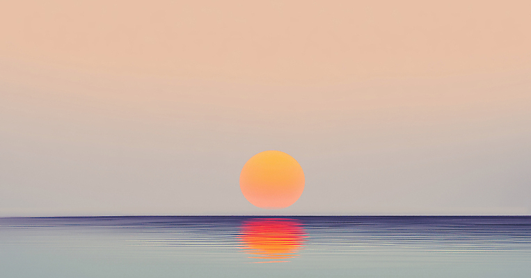 JPG 편집이미지 바다 컬러 자연 하늘 풍경 해변 물 빛 태양 반사 일출 일몰 시간 수면 저녁 순간 이미지편집 AI컴퓨터그래픽 AI콘텐츠 자연요소 노을 야간 생태계 파일형식