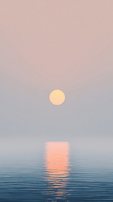 JPG 편집이미지 컬러 자연 하늘 아침 물 빛 태양 반사 일출 고요 수면 영혼 장면 수평선 이미지편집 AI컴퓨터그래픽 AI콘텐츠 주간 자연요소 노을 생태계 파일형식