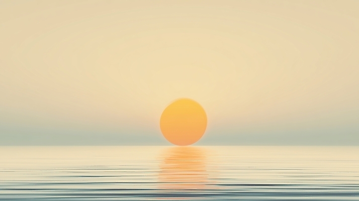 JPG 편집이미지 바다 컬러 자연 하늘 아침 따뜻함 풍경 물 빛 태양 평화 일출 조용 파동 수평선 이미지편집 AI컴퓨터그래픽 AI콘텐츠 주간 자연요소 컨셉 순간포착 노을 생태계 파일형식