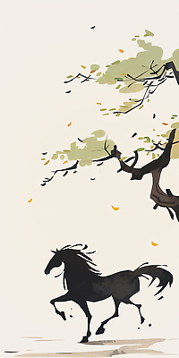 JPG 나무 동물 사계절 여유 예술 일러스트 자연 바람 나뭇잎 풍경 초원 농장 검은색 고요 목초지 시간 말 말_동물 떨어짐 그림 국내일러스트 병오년 AI일러스트 AI콘텐츠 자연요소 식물 계절 감정 컬러 컨셉 잎 농업 포유류 날씨 목장 생태계 파일형식 초원_자연 2026년