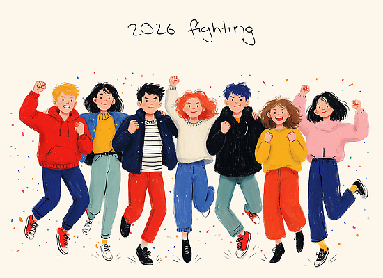 자연요소 감정 컨셉 관계 모션 날씨 표정 사람 연도 파일형식 친구 즐거움 달리기 행복 2026년 함께함 시간 청소년 그룹 기쁨 만남 축하 컬러 바람 웃음 캐릭터 국내일러스트 PSD 일러스트