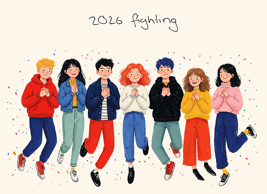 감정 다수 컨셉 관계 표정 신체부위 연도 파일형식 학생 응원 2026년 모임 웃음 손 백그라운드 컬러 모션 즐거움 친구 옷 다양 그룹 그림 긍정 에너지 국내일러스트 PSD 일러스트