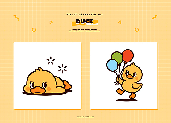 캐릭터 감정 컬러 컨셉 조류 표정 파일형식 벡터 오리 그림 노란색 풍선 귀여움 디자인 예술 놀이 창작 세트 이미지 표현 웃음 즐거움 백그라운드 동물 일러스트 AI파일 일러캐릭터