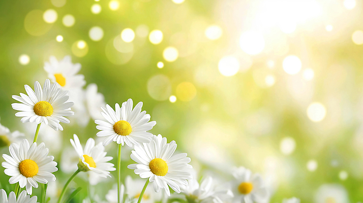 JPG 식물 편집이미지 꽃 꽃밭 자연 생명 풍경 잔디 야외 초록색 빛 햇빛 봄 데이지 편집실사 AI포토 AI콘텐츠 계절 컬러 태양 CG 생태계 파일형식