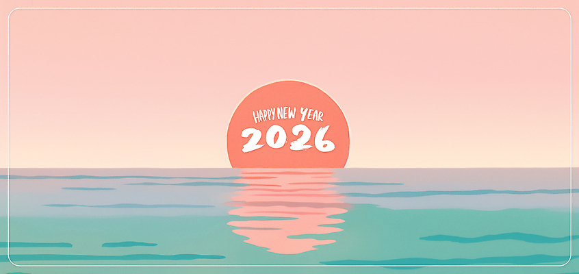 주간 자연요소 계절 감정 바다 컬러 물 노을 야간 연도 생태계 파일형식 2026년 새해 태양 수평선 분홍색 수면 수채화 풍경 자연 일출 희망 저녁 아침 여름 해변 국내일러스트 일러스트 PSD 병오년