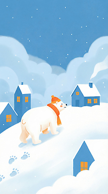 자연요소 잡화 계절 컨셉 곰 포유류 자국 날씨 건물 반려동물 생태계 파일형식 북극곰 겨울 마을 주택 하늘 따뜻함 언덕 발자국 목도리 바람 자연 고양이 동물 귀여움 장면 풍경 JPG 국내일러스트 일러스트