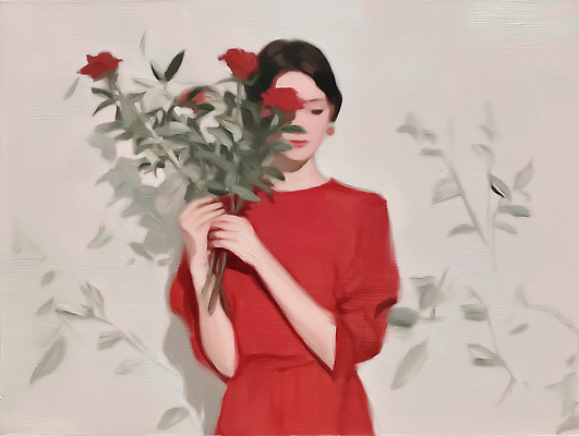 JPG 손 여자 꽃 감정 얼굴 컬러 꽃다발 백그라운드 일러스트 자연 취미 일상 여름 장미 촬영 가림 묘사 그림 부드러움 국내일러스트 AI일러스트 AI콘텐츠 식물 계절 모션 사람 라이프 신체부위 감각 생태계 파일형식