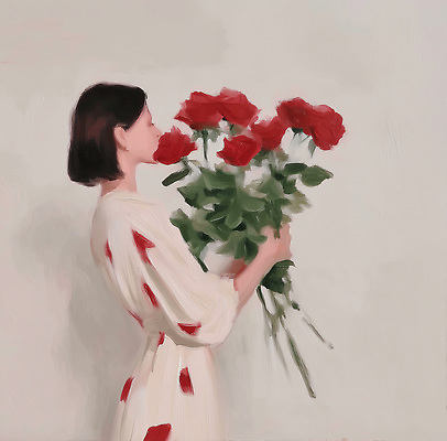 JPG 손 드레스 여자 기념일 꽃 감정 화초 꽃다발 백그라운드 일러스트 자연 실내 사랑 미소 취미 장미 머리 기쁨 회색 향기 스타일 국내일러스트 AI일러스트 AI콘텐츠 식물 옷 컬러 표정 사람 이벤트 내부 신체부위 생태계 냄새 파일형식