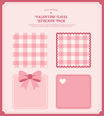 감정 컬러 무늬 관계 모션 데이이벤트 프레임 이벤트 공백 파일형식 벡터 발렌타인데이 스티커 디자인 분홍색 체크무늬 리본 꾸미기 선물 파티 사랑 커플 기념일 도안 즐거움 만들기 AI파일 일러스트 국내일러스트 카피스페이스 라벨