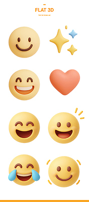 감정 표정 3D 파일형식 이모티콘 웃음 사랑 스티커 기쁨 눈물 즐거움 디자인 컬러 스타일 편집이미지 편집3D PSD