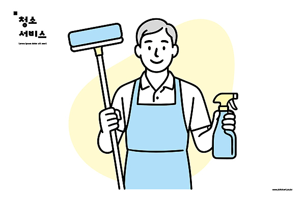 직업 남자 일러스트 가정 주택 웃음 사람 사무실 청결 도구 작업 위생 청소 서비스 준비 롤러 분무기 일과 청소부 청소업체 국내일러스트 AI파일 비즈니스 표정 건물 파일형식 벡터