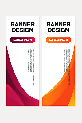 템플릿 배너 컬러 세로 세트 파일형식 벡터 디자인 보라색 빨간색 주황색 노란색 스타일 그래픽 구성 모던 텍스트 비율 모양 배너템플릿 AI파일 배너세트 현수막 세로배너