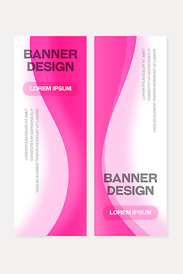 템플릿 배너 컬러 세로 세트 파일형식 벡터 디자인 분홍색 흰색 텍스트 그래픽 알림 마케팅 모던 백그라운드 배너템플릿 AI파일 배너세트 현수막 세로배너