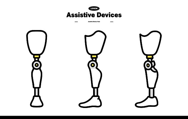 컨셉 의학 기구 파일형식 벡터 보조기구 의족 기계 디자인 기능 모양 도움 기술 사용자 혁명 활용 신체 치료 실험 제조 포즈 일러스트 국내일러스트 AI파일