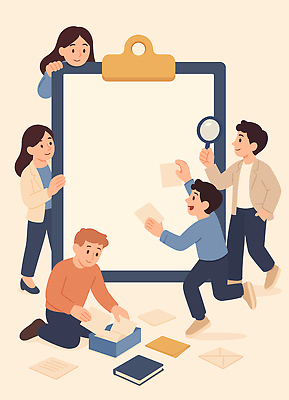 컨셉 모션 말하기 사람 채용 파일형식 벡터 작업 종이 남자 여자 정리 관찰 협력 아이디어 자료 공유 대화 창의성 관리 설계 토론 모임 계획 국내일러스트 일러스트 AI파일 인재 채용공고 비즈니스