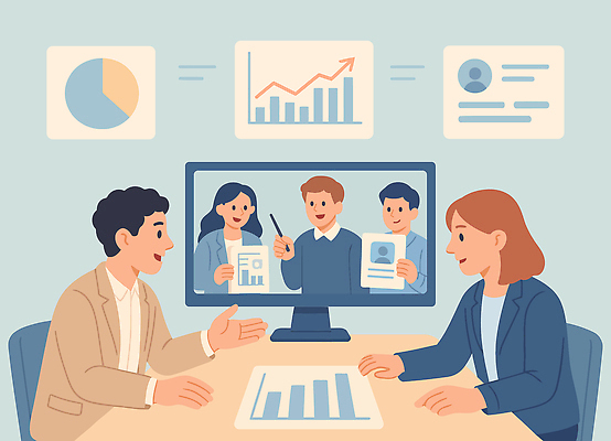 컨셉 말하기 사무용품 작업 채용 파일형식 벡터 사람 스크린 자료 협력 의견 소통 그래프 서류판 발표 대화 회의실 문서 업무 정보 분석 전략 아이디어 국내일러스트 일러스트 AI파일 인재 채용공고 비즈니스