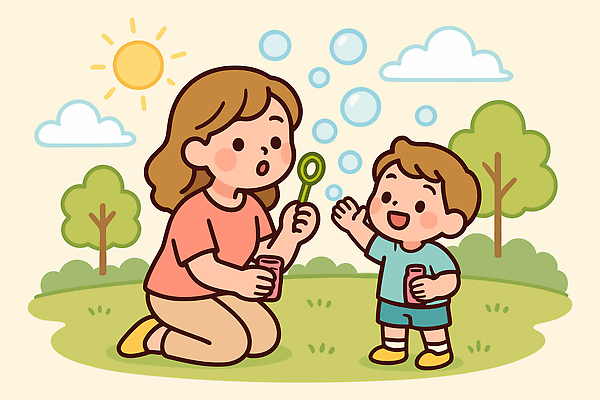 식물 계절 공공시설 감정 컬러 컨셉 가족 관계 표정 사람 신체부위 태양 파일형식 벡터 비눗방울 거품 놀이 엄마 어린이 공원 햇빛 시간 초록색 나무 웃음 즐거움 모션 순간 함께함 손 행복 여름 국내일러스트 일러스트 AI파일