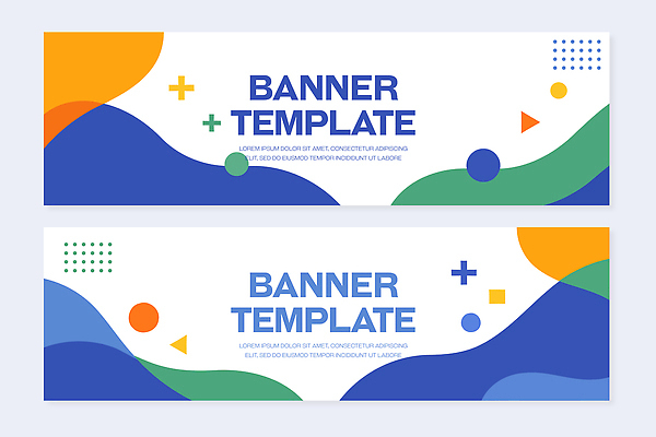 도형 템플릿 배너 인터넷 가로 세트 파일형식 벡터 디자인 그래픽 컬러 모양 배열 직사각형 웹 알림 배너템플릿 AI파일 현수막 배너세트 가로배너