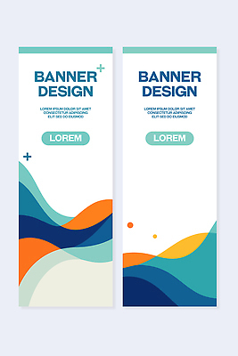 템플릿 배너 선 세로 세트 파일형식 벡터 디자인 컬러 곡선 견본 레이아웃 모던 그래픽 스타일 표현 배너템플릿 AI파일 현수막 배너세트 세로배너
