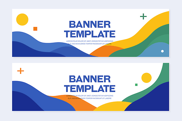 템플릿 배너 선 가로 세트 파일형식 벡터 디자인 그래픽 컬러 곡선 백그라운드 모양 구성 예시 모던 이미지 사용자 배너템플릿 AI파일 현수막 배너세트 가로배너