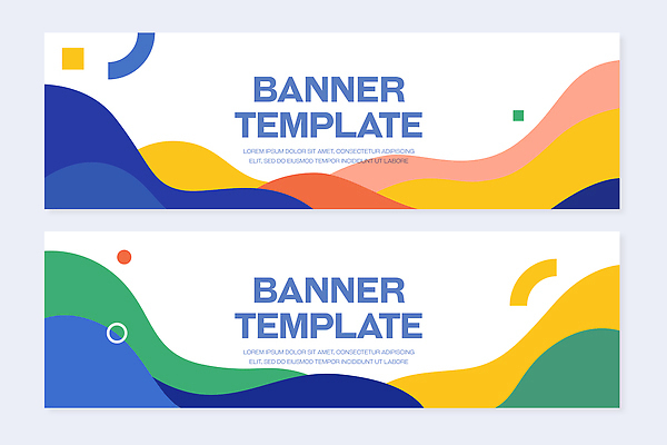 템플릿 배너 가로 세트 파일형식 벡터 디자인 컬러 모양 정보 전달 효과 조합 그래픽 모던 스타일 사용자 배너템플릿 AI파일 현수막 배너세트 가로배너
