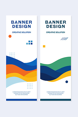 템플릿 배너 세로 세트 파일형식 벡터 디자인 창의성 세로배너 컬러 도형 그래픽 솔루션 전달 커뮤니케이션 컨셉 색채 모던 정보 배너템플릿 AI파일 현수막 배너세트