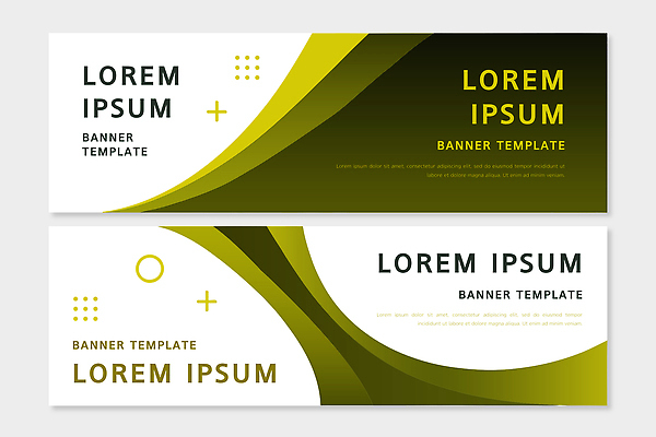 템플릿 배너 컬러 무늬 가로 세트 파일형식 벡터 디자인 백그라운드 노란색 검은색 그래픽 모양 형상 텍스트 마케팅 알림 홈페이지 소셜미디어 배너템플릿 AI파일 배너세트 가로배너 추상