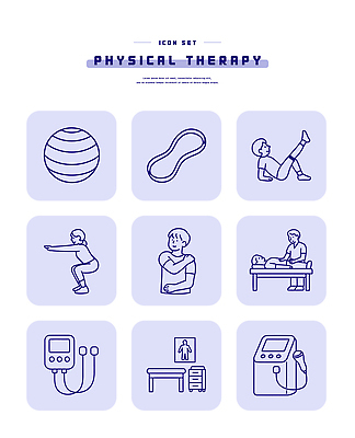 아이콘 의학 건강 치료 운동 파일형식 벡터 물리치료 도구 재활 환자 전문 포즈 헬스 근력 라인아이콘 AI파일 국내일러스트 2D아이콘