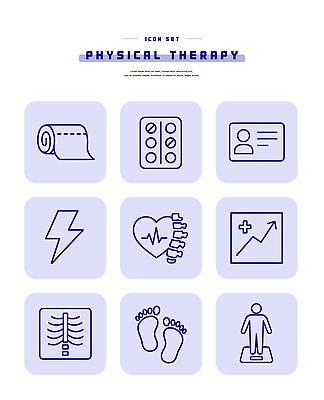 아이콘 문자 컨셉 의학 건강 치료 파일형식 벡터 물리치료 세트 도구 이미지 그림 기호 운동 회복 환자 라인아이콘 AI파일 국내일러스트 2D아이콘