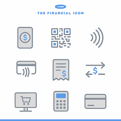 아이콘 모바일 문구용품 금융 경제 쇼핑 장비 재산 온라인 파일형식 벡터 QR코드 결제 영수증 온라인쇼핑 계산기 뱅킹 거래 디지털 돈 핀테크 2D아이콘 AI파일