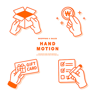 문자 선 모션 신체부위 쇼핑 재산 파일형식 벡터 판매 손 상자 체크리스트 돈 기호 디자인 그래픽 서비스 고객 구매 손짓 거래 세일 선물 AI파일 일러스트 국내일러스트 라인아트