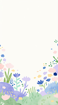 JPG 모양 식물 디자인 꽃 화초 예술 컬러 백그라운드 잎 패턴 일러스트 자연 수채화 장식 테두리 그림 뷰티풀 색채 국내일러스트 AI일러스트 AI콘텐츠 무늬 생태계 파일형식