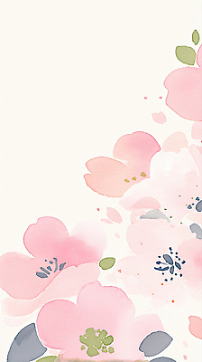 JPG 디자인 계절 꽃잎 꽃 화초 예술 분홍색 컬러 백그라운드 잎 패턴 일러스트 자연 수채화 그래픽 봄 이미지 부드러움 뷰티풀 색감 국내일러스트 AI일러스트 AI콘텐츠 식물 무늬 감각 생태계 파일형식