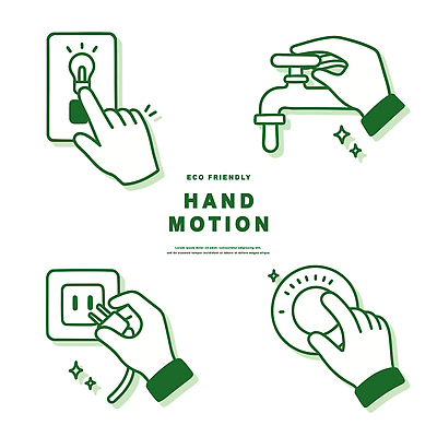 모션 조명 환경 기계 에너지 절약 습관 파일형식 벡터 손짓 에너지절약 전등 수도 플러그 조절기 친환경 물절약 전기절약 생활습관 자원 그린에너지 교육 AI파일 일러스트 국내일러스트 에코