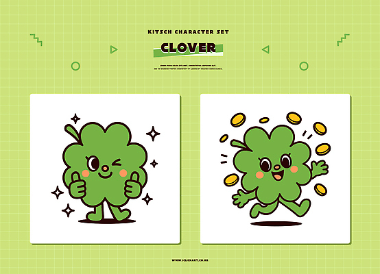 식물 캐릭터 감정 컬러 컨셉 돈 표정 사람 약 클로버 파일형식 벡터 동전 행운 웃음 초록색 환경 디자인 즐거움 표현 인포그래픽 알약 어린이 일러캐릭터 AI파일 일러스트 네잎클로버