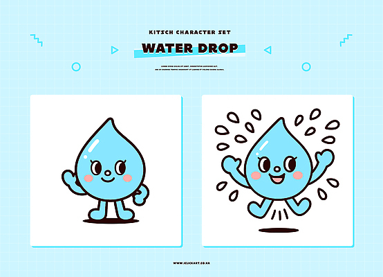 캐릭터 감정 모션 사람 신체부위 파란색 파일형식 벡터 물방울 디자인 그림 손 흔들림 달리기 즐거움 아기 컬러 백그라운드 설정 표현 일러캐릭터 AI파일 일러스트 하늘색