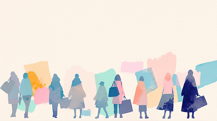JPG 옷 여자 패션 컬러 백그라운드 가방 일러스트 모션 수채화 거리 사람 일상 쇼핑 걷기 여러개 공간 관찰 도시 그룹 스타일 국내일러스트 AI일러스트 AI콘텐츠 잡화 다수 라이프 파일형식