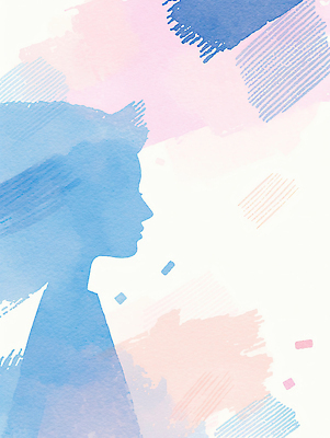 JPG 모양 디자인 실루엣 예술 백그라운드 일러스트 수채화 창조 사람 앞모습 표현 혼합 스케치 오브젝트 그림 화사함 색감 창의성 차분 국내일러스트 AI일러스트 AI콘텐츠 뷰포인트 컨셉 촬영기법 미술 파일형식