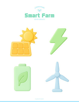 자연요소 산업 컨셉 날씨 농장 3D 에너지 그린에너지 파일형식 스마트팜 태양에너지 풍력에너지 전기에너지 건전지 환경 농업 태양 바람 기술 개발 설계 PSD 편집이미지 편집3D