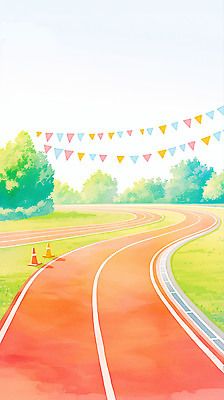 JPG 나무 스포츠 일러스트 아침 이벤트 경기 초원 야외 운동 햇빛 운동장 깃발 트랙 교통표지 마라톤 체육대회 국내일러스트 AI일러스트 AI콘텐츠 주간 식물 교통 스포츠시설 건강 태양 공간 육상스포츠 체육 대회 파일형식