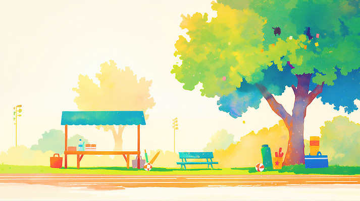 JPG 나무 여유 스포츠 벤치 일러스트 놀이 아침 휴식 풍경 야외 일상 여름 자전거 운동장 야구 그늘 댐 오브젝트 체육대회 오후 국내일러스트 AI일러스트 AI콘텐츠 주간 식물 계절 공공시설 감정 컨셉 의자 스포츠시설 라이프 구기 바이크 공간 체육 대회 파일형식