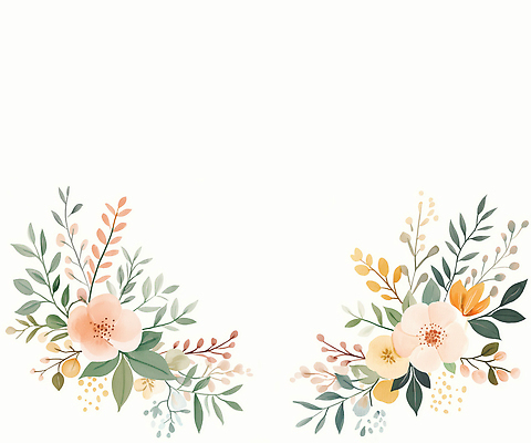 JPG 모양 식물 디자인 계절 꽃 컬러 백그라운드 잎 일러스트 자연 프레임 그래픽 장식 봄 오브젝트 그림 부드러움 조화 뷰티풀 카피스페이스 국내일러스트 AI일러스트 AI콘텐츠 공백 감각 생태계 파일형식