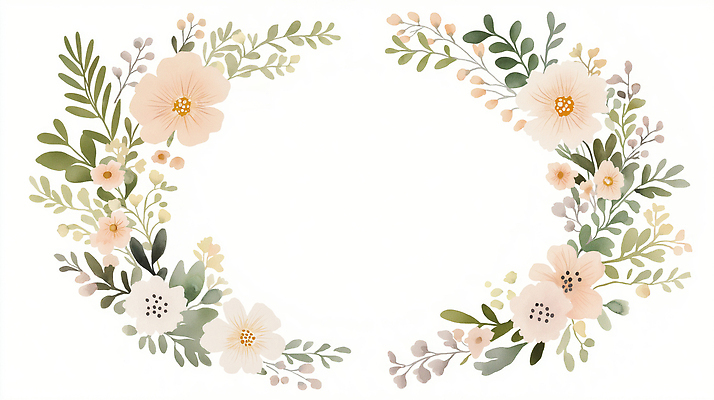 JPG 식물 디자인 꽃 컬러 백그라운드 잎 패턴 일러스트 자연 프레임 따뜻함 그래픽 장식 봄 원형 배열 그림 조화 뷰티풀 카피스페이스 비어있는 국내일러스트 AI일러스트 AI콘텐츠 도형 계절 무늬 공백 생태계 파일형식