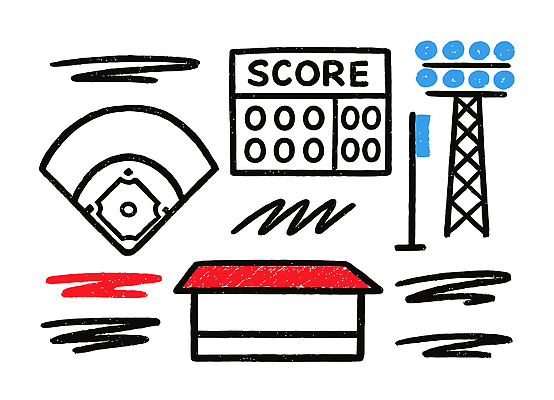 옷 스포츠 스포츠시설 모션 건강 사람 담장 구기 야구 파일형식 벡터 경기 군중 운동선수 운동 야구장 경기장 협력 관람 점수 운동복 타격 투구 울타리 아웃 홈런 낙서 국내일러스트 일러스트 AI파일