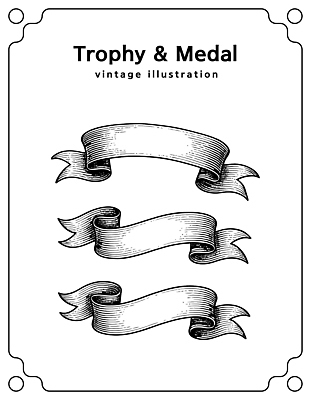 컨셉 미술 최고 상_우승 상_상패 파일형식 벡터 트로피 메달 빈티지 디자인 리본 장식 스케치 손그림 경쟁 수상_상을받음 기념 우승 스포츠 이벤트 배지 국내일러스트 일러스트 AI파일