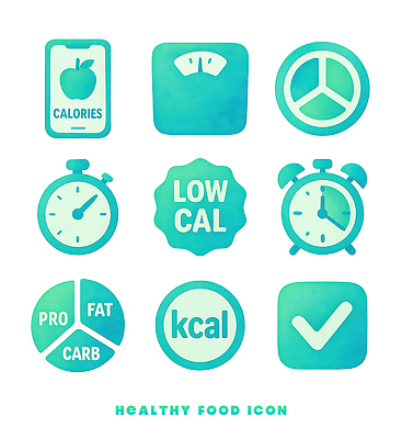 건강 운동 확인 파일형식 디자인 칼로리 영양소 식단 시간 관리 다이어트 정보 그래픽 컬러 조합 헬스 체크표시 PSD 수채화 일러스트 국내일러스트