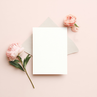 JPG 편집이미지 디자인 꽃 리본 종이 분홍색 결혼 백그라운드 자연 탁자 스튜디오 발렌타인데이 장식 촬영 흰색 카드 심플 생화 작약 평면 편집실사 AI포토 AI콘텐츠 식물 컬러 가구 데이이벤트 이벤트 CG 생태계 파일형식