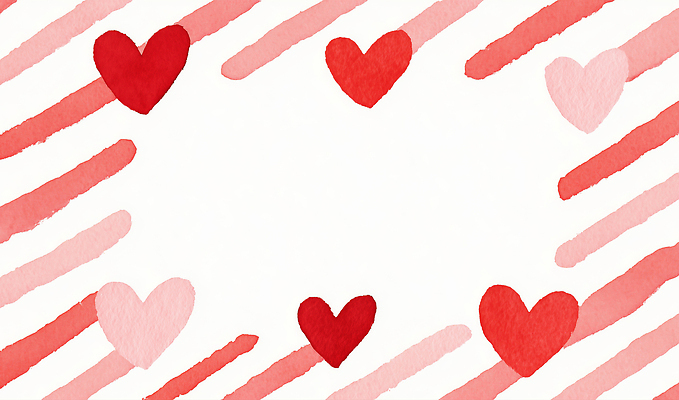 JPG 디자인 계절 기념일 감정 분홍색 컬러 백그라운드 일러스트 발렌타인데이 사랑 이벤트 그래픽 장식 빨간색 사각형 줄무늬 하트 표현 소통 단순화된 국내일러스트 AI일러스트 AI콘텐츠 모양 도형 컨셉 무늬 데이이벤트 파일형식