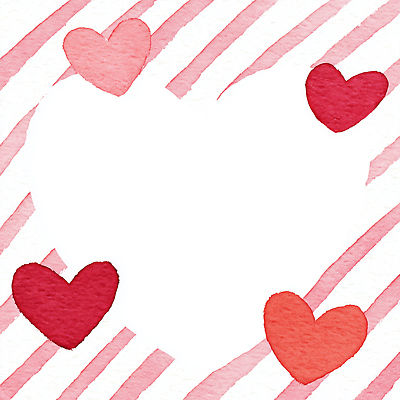 JPG 디자인 감정 분홍색 컬러 백그라운드 일러스트 수채화 발렌타인데이 사랑 장식 빨간색 귀여움 줄무늬 하트 메시지 오브젝트 그림 꾸미기 창의력 테마 국내일러스트 AI일러스트 AI콘텐츠 모양 컨셉 무늬 데이이벤트 파일형식