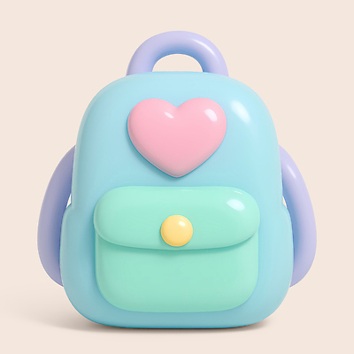 모양 잡화 옷 컬러 컨셉 사람 3D 파일형식 가방 분홍색 하트 파란색 초록색 보라색 디자인 어린이 장난감 오브젝트 귀여움 주머니 스타일 캐주얼 편집3D PSD 편집이미지 신학기